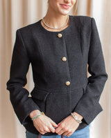 Sloane Tweed Blazer - Black