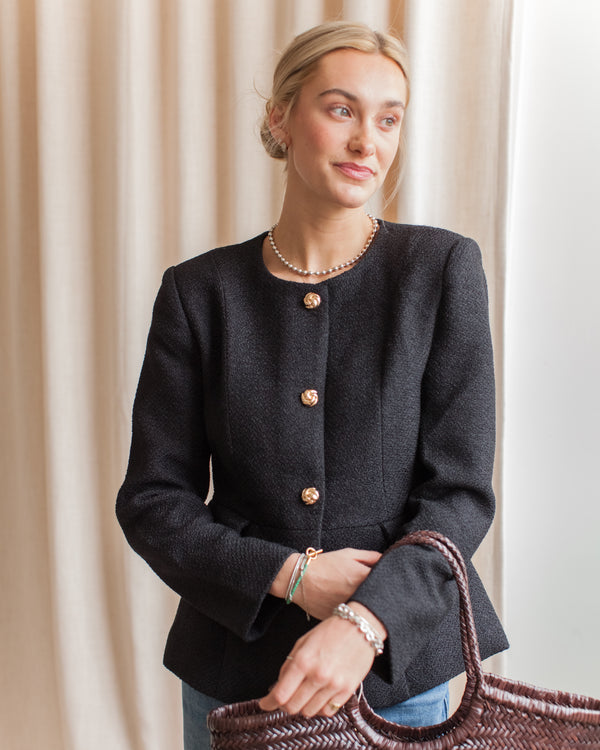 Sloane Tweed Blazer - Black