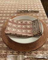 Maison de Frédéric Tablecloth- Brown Vine