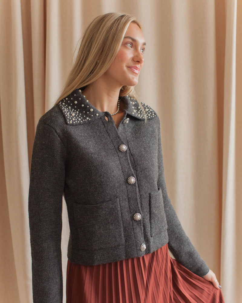 Ingrid Pearl Cardigan