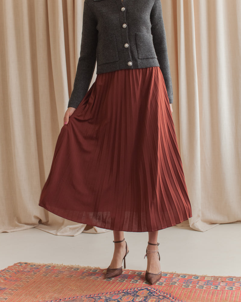 Aggie Pleated Maxi Skirt