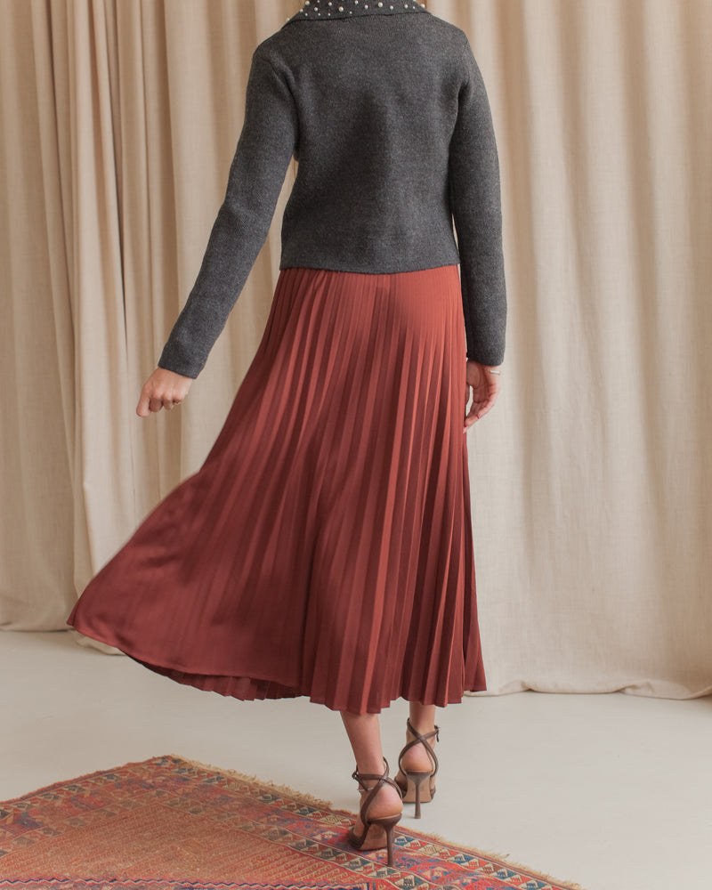 Aggie Pleated Maxi Skirt