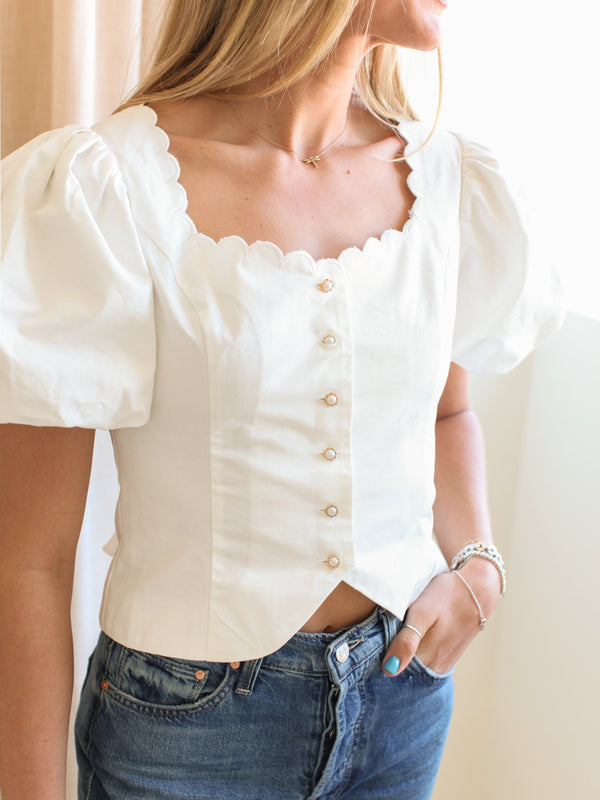 Melissa Scallop Blouse