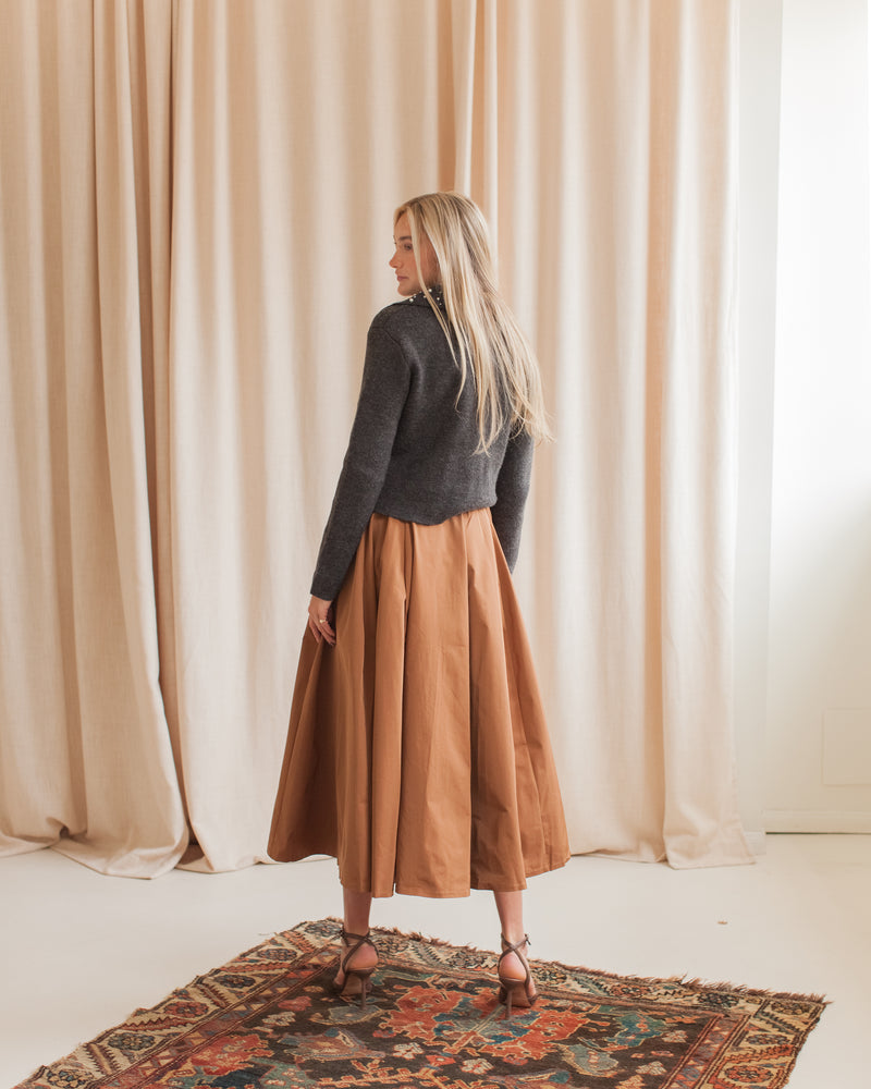 Madison Midi Skirt - Camel