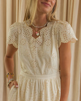 Lucille Eyelet Maxi Dress - Ivory