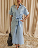 Seersucker Stripe Midi