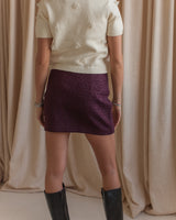 Merlot Tweed Skirt