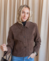 Hudson Faux Suede Jacket -Cocoa