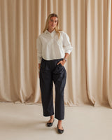 Brooks Pinstripe Trouser- Navy