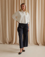 Brooks Pinstripe Trouser- Navy