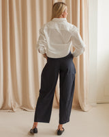 Brooks Pinstripe Trouser- Navy