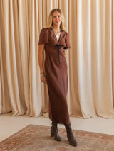 Eve Slip Dress - Brown