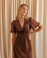 Eve Slip Dress - Brown