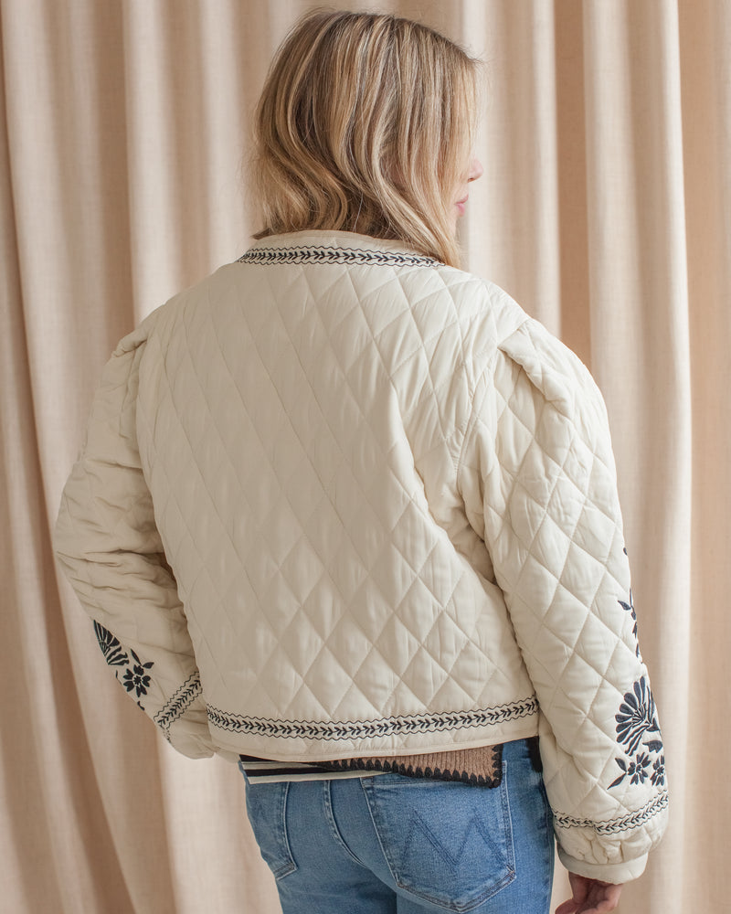 Clara Embroidered Quilted Jacket