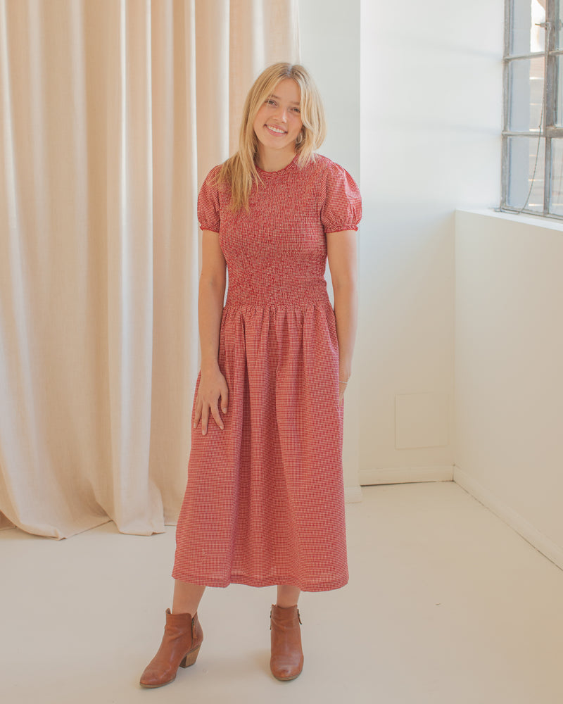 Madeline Smocked Midi Dress