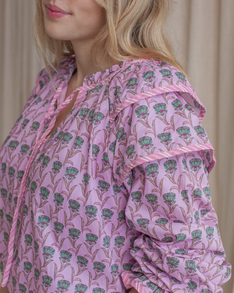 Fuschia Blooms Blouse