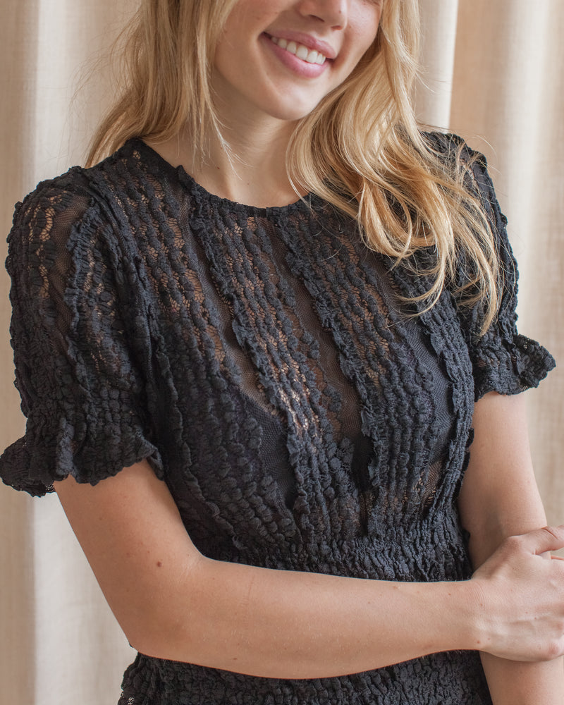 Cassie Lace Blouse- Black