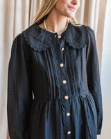 Black Pintuck Mini Dress