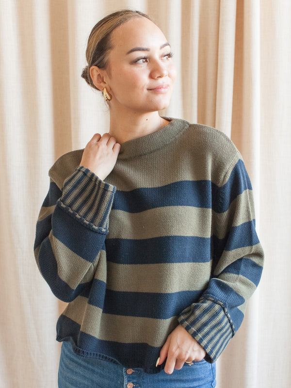 Navy/Olive Kensington Sweater