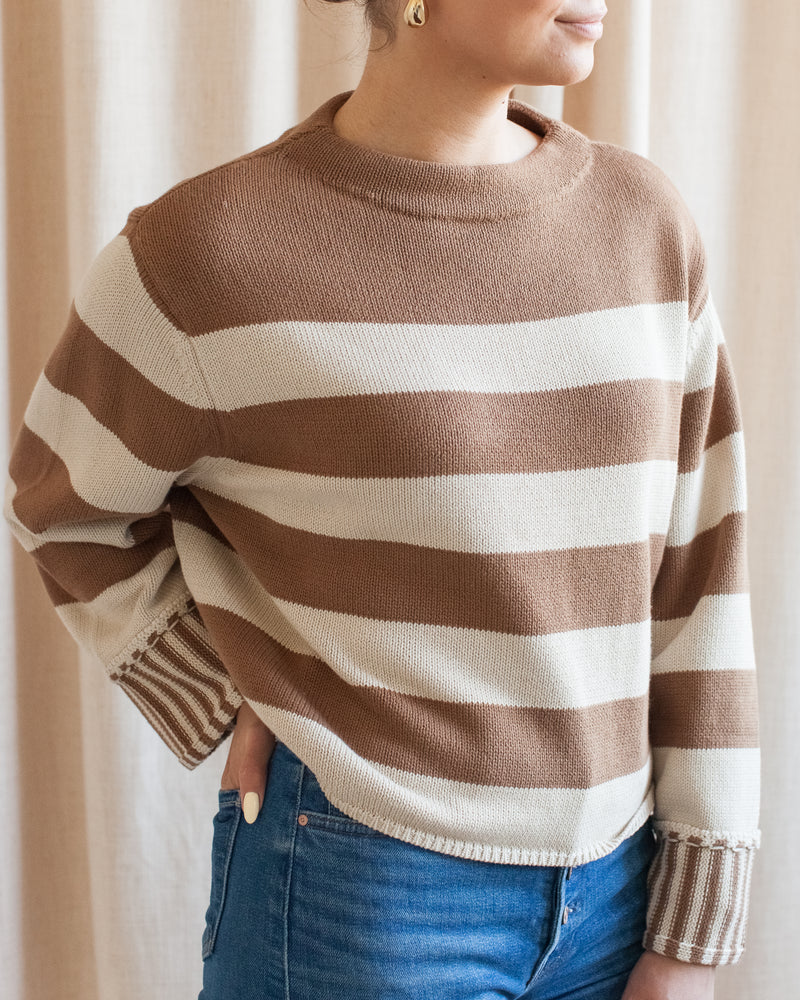 Oatmeal/Camel Kensington Sweater