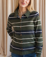 Parker Polo Cardigan- Forest