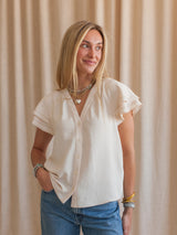 Ivory Flutter Blouse