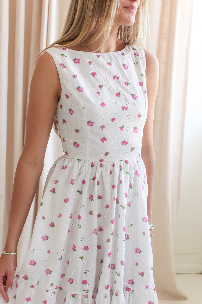 Isla Eyelet Midi Dress