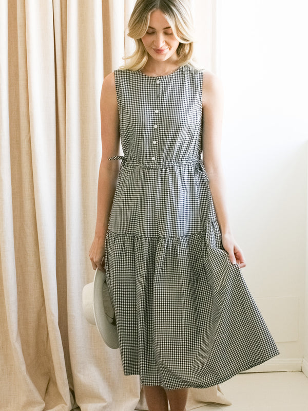 Gracie Gingham Midi Dress