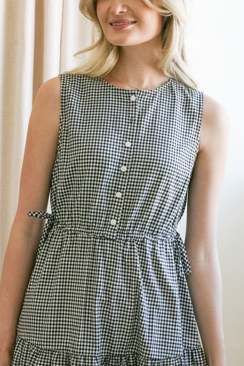 Gracie Gingham Midi Dress