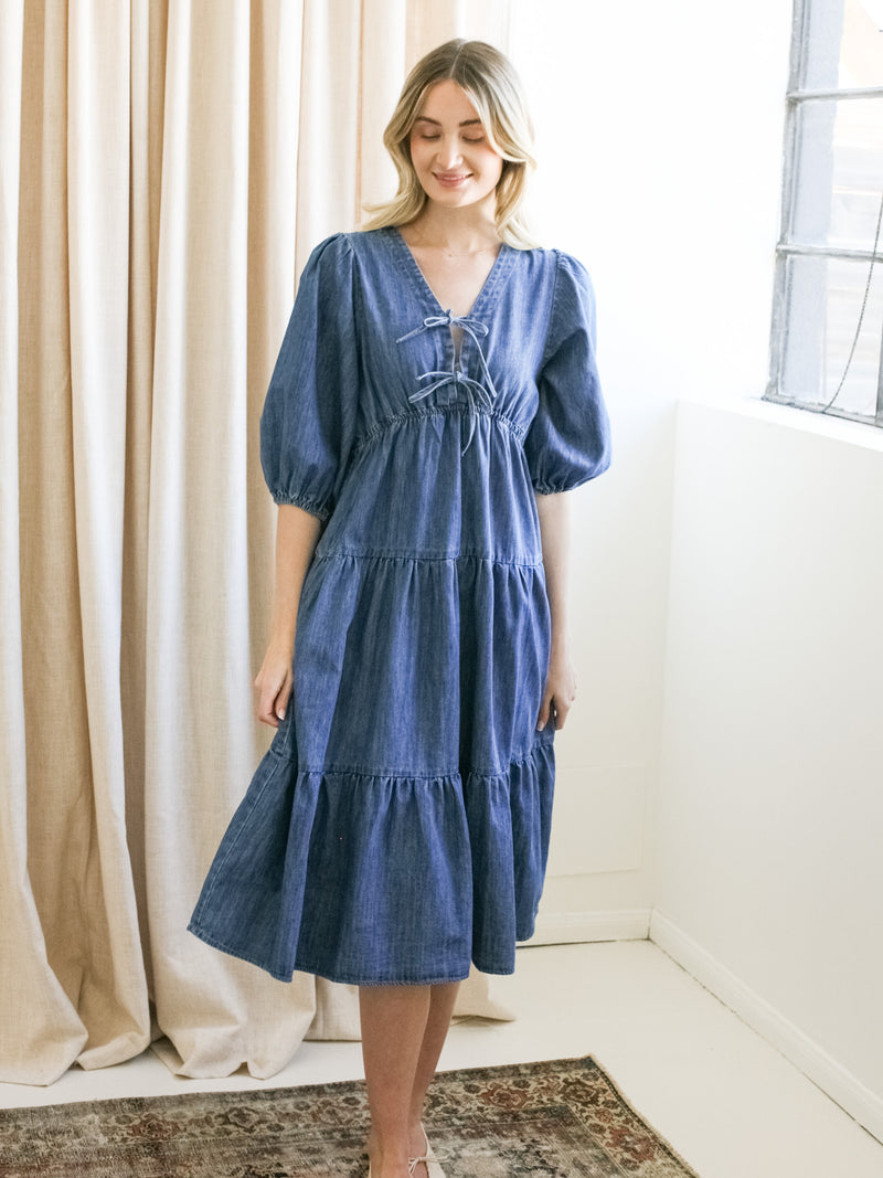 Harper Denim Midi Dress Koo De Ker Harper Denim Midi Dress Koo De Ker