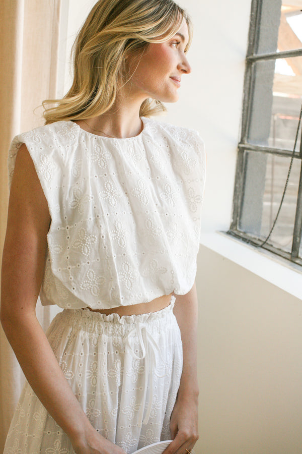 Carolina Eyelet Top