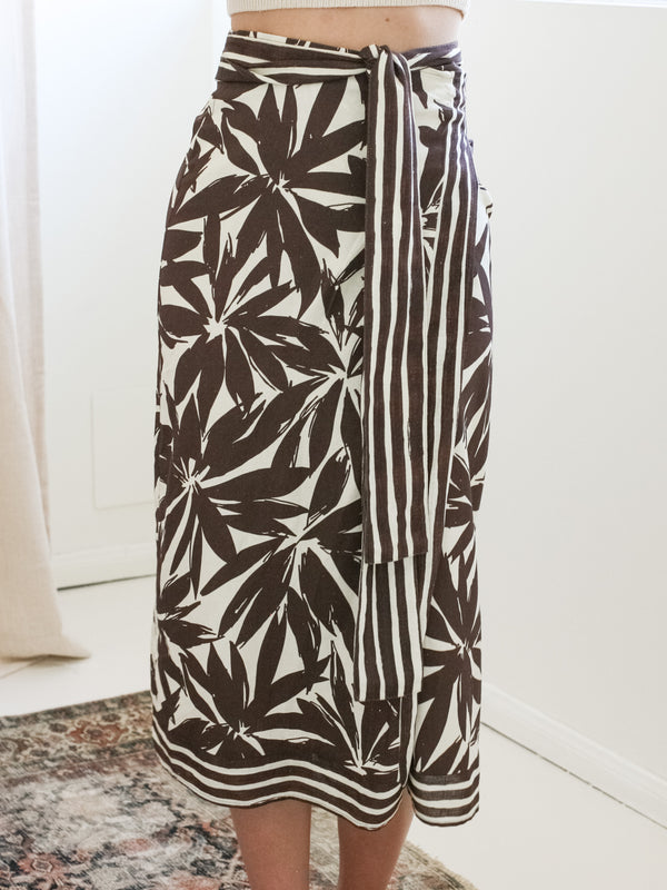 Layla Linen Wrap Skirt