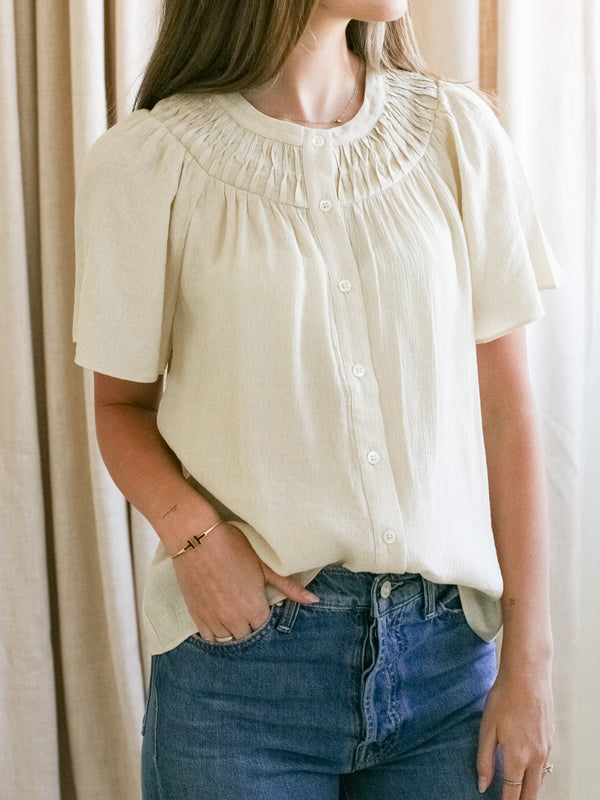Pintuck Yoke Blouse