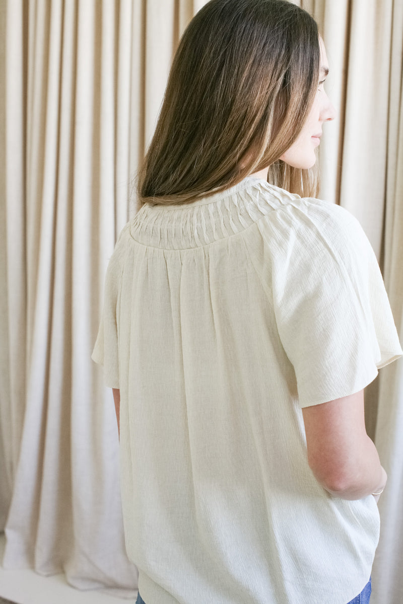 Pintuck Yoke Blouse