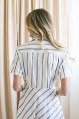 Contrast Stripe Midi Dress