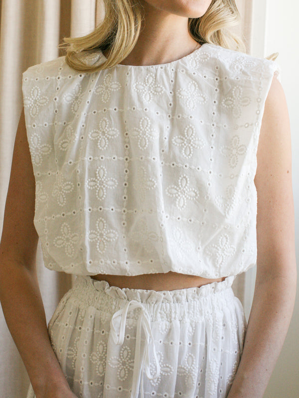 Carolina Eyelet Top