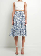 Christy Linen Midi Skirt