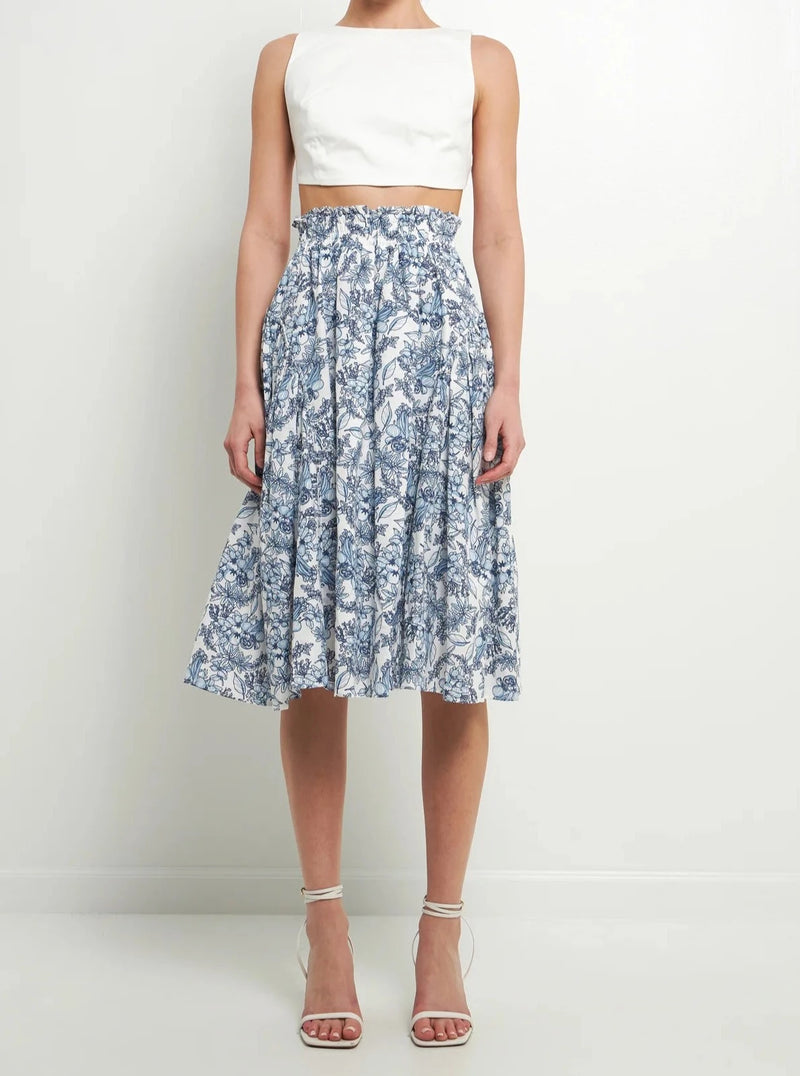 Christy Linen Midi Skirt