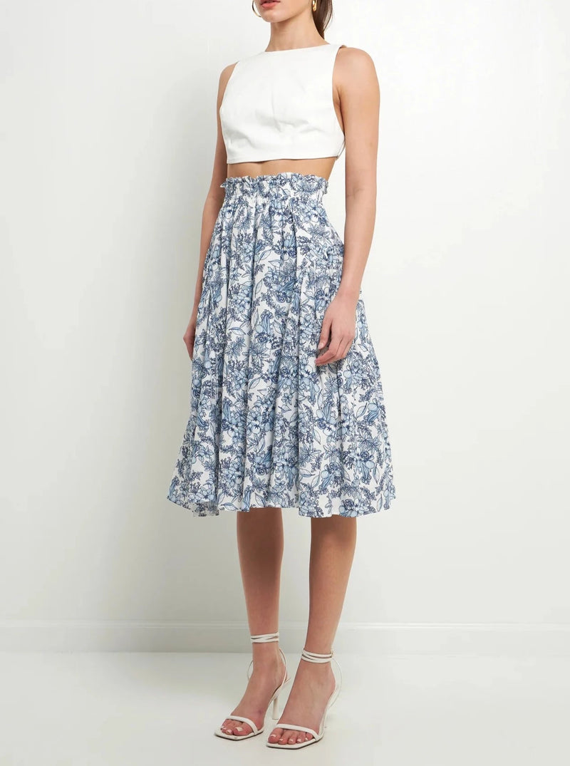 Christy Linen Midi Skirt