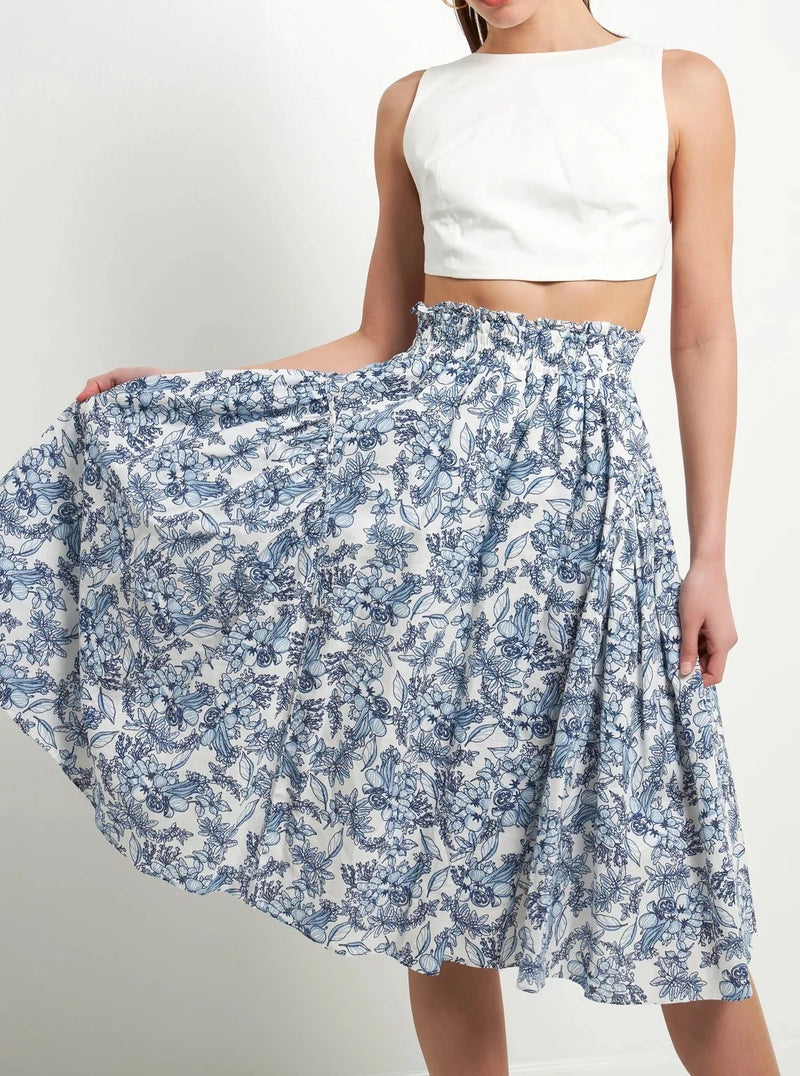 Christy Linen Midi Skirt