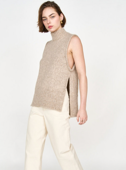 Mirth Aspen Open Side Vest in Camel