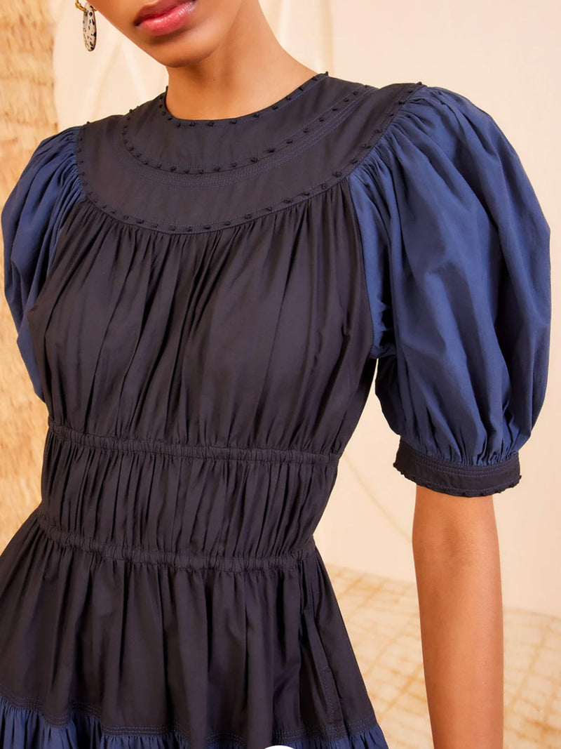 Ulla Johnson Marte Dress in Twilight Colorblock