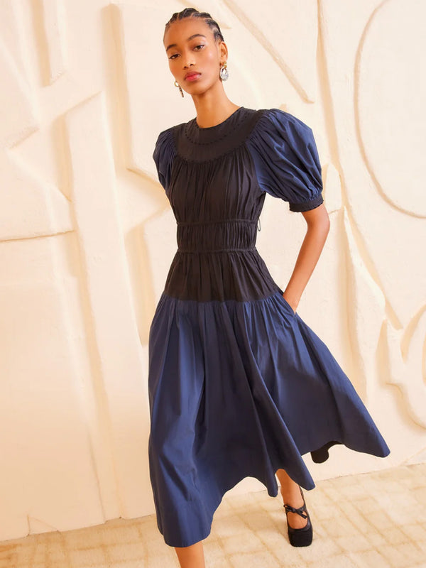 Ulla Johnson Marte Dress in Twilight Colorblock