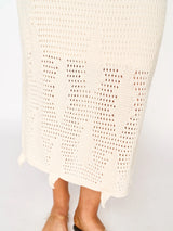 Mirth Lokaro Pointelle Skirt in Bone