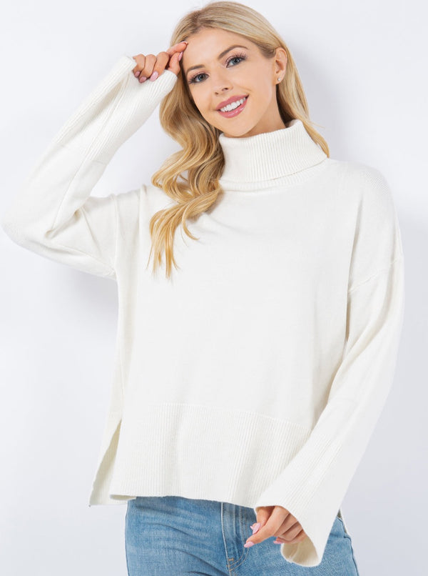 Clara Turtleneck- Ivory