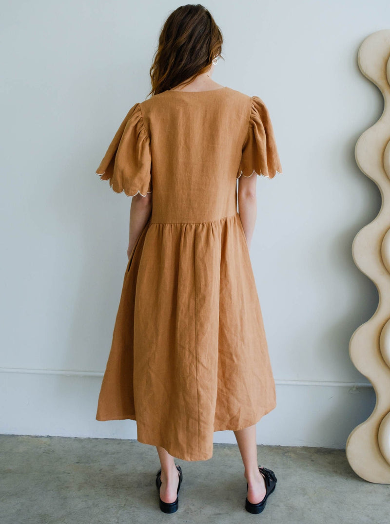 Hazelnut Scallop Dress