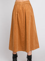 Camel Corduroy Skirt