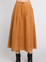 Camel Corduroy Skirt
