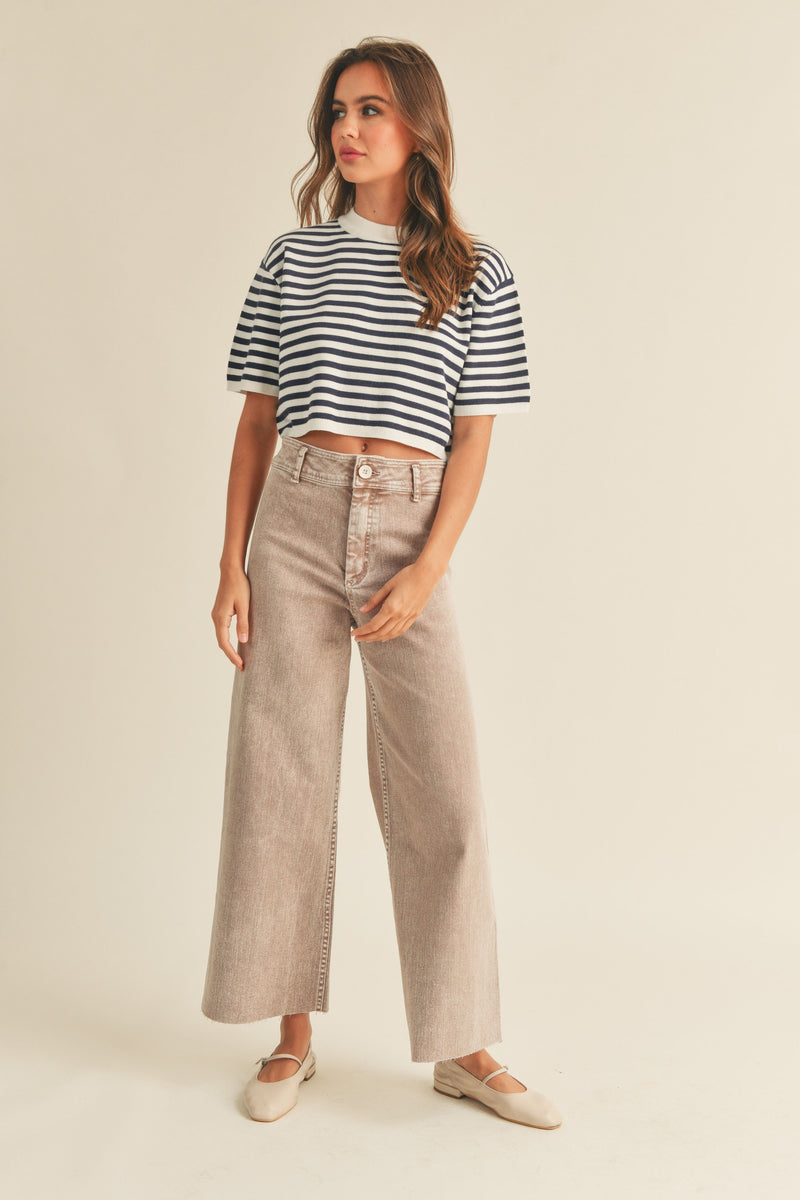 Laura Knit - Navy/White