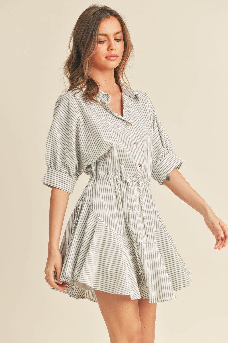 Cindy Stripe Shirt Dress